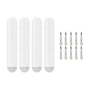 Imagem de Amagogo 100Pcs Protetor de Calor para Couro Cabeludo Peças de Isolamento Térmico Suprimentos de Cabeleireiro Escudo de Extensão de Cabelo com Único Furo para