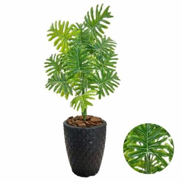 Imagem de Planta Costela De Adão Artificial + Vaso Completo Cores - Flor Imp