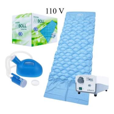 Imagem de Kit Colchão Antiescaras Modelo Casca De Ovo Massageador Airbed Com Mot