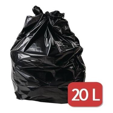 Imagem de Saco De Lixo 20L Litros Preto Resistente 100Un - HIGIPACK