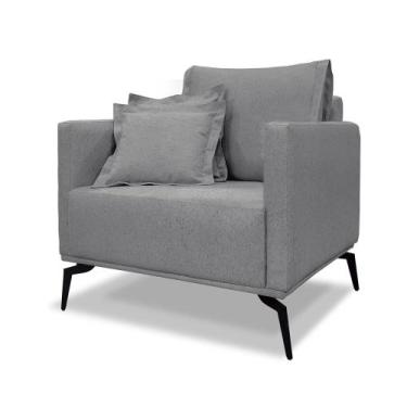 Imagem de Poltrona Decorativa Estofada Sala Quarto Escritório Leitura Decorada N