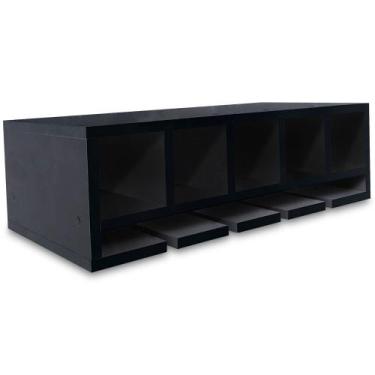 Imagem de Nicho Suporte Garrafeiro Adega Garrafa Vinho E Taças De Parede Em MDF 