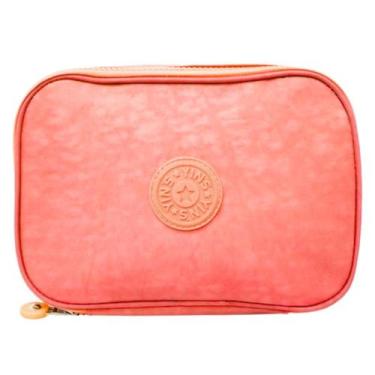 Imagem de Estojo 100 Pens Box Divisórias Organizador Grande Rosa Yins 