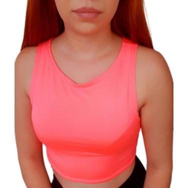 Imagem de Cropped regata básica lisa top sem bojo fitness - RAYS MODA, Rosa, M