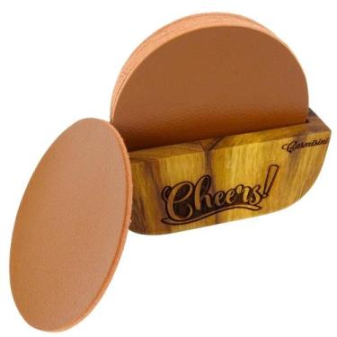 Imagem de Descanso de Copo Porta Copo Madeira - Carmisini