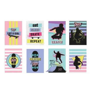 Imagem de Cartaz Decorativo - Skate - 8 unidades - Cromus - Rizzo