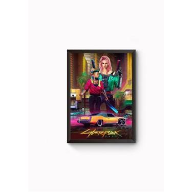 Imagem de Poster Moldurado Cyberpunk 2077 Style Over Substance - Fanarte