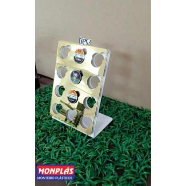 Imagem de Porta cápsulas três corações em acrílico espelhado - MONPLÁS