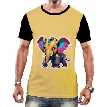 Imagem de Camiseta Camisa Tshirt Animais Cyberpunk Elefantes Safari 2 - Enjoy Sh