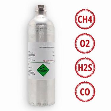 Imagem de Cilindro CH4, O2, H2S e CO p/ Calibração em Detectores de Gás 34L - In