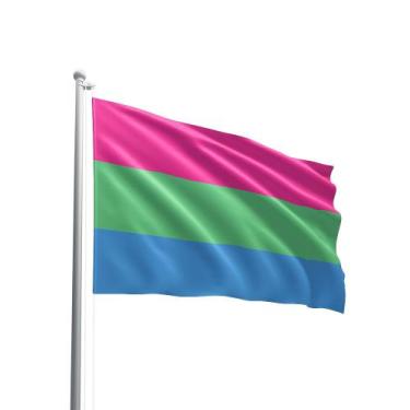 Imagem de Bandeira Polissexual LGBTQIA+ 147x88cm Oxford 100% Poliéster - PRESENT