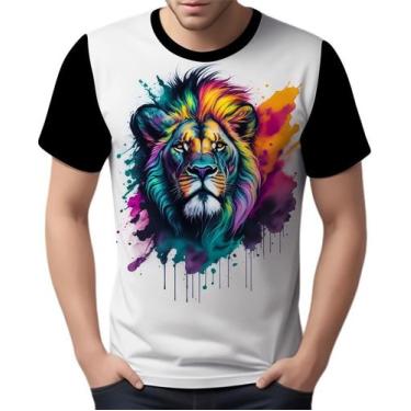 Imagem de Camisa Camiseta Leão Rei da Selva Savana Rosto Estampa HD 3 - Enjoy Sh