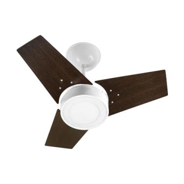 Imagem de Venti-Delta Fit Led Ventilador de Teto 3 Velocidades com Luminária 127v Branco/Tabaco