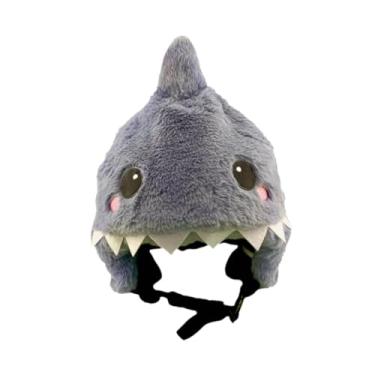 Imagem de menolana Capa para capacete de bicicleta, capa para capacete de bicicleta, aquecedor, capa decorativa para capacete, chapéu, desenho animado, inverno, Tubarão