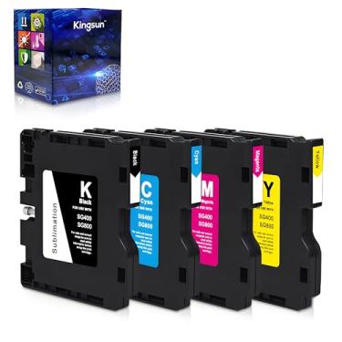 Imagem de KSUMEI Cartucho de tinta por sublimação compatível com impressora Sawgrass Virtuoso SG400 SG 800 (1 preto, 1 ciano, 1 magenta, 1 amarelo, pacote com 4)
