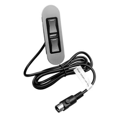 Imagem de QAGGUM Controle remoto de mão reclinável elétrico adequado para Emomo HX90AFU Okin Mulin Dewert Limoss Kaidi, controle remoto de cadeira de elevação com USB e plugue macho de 5 pinos, 4 botões