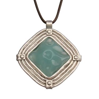 Imagem de joymiao Colares Boho para mulheres, cordão com pingente, colar longo de prata, vintage, suéter, joias hippie, presentes para mulheres e meninas, Couro sintético, Sem Pedra Preciosa