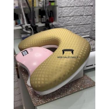 Imagem de Apoio de Mão/Punho Delta Para Manicure Conforto Luxo Extremo (Dourado Bling)