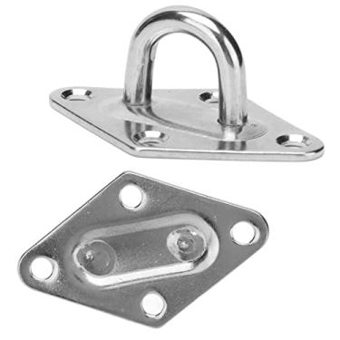 Imagem de 10 Peças Placa de Olho Resistente 316 Ganchos de Rede Marinha de Aço Inoxidável Fivela Fixa, para Parede Sólida, Tetos de Madeira, Tetos de Cimento, Parede de Tijolos, Parede de