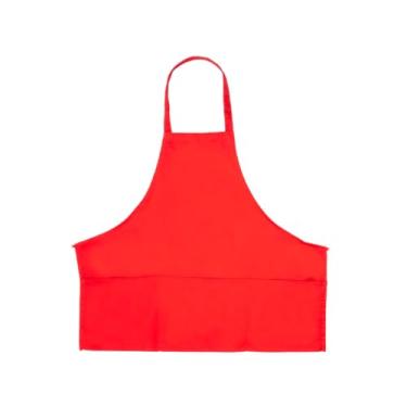 Imagem de Avental de babador aprovado pelo chef de 63,5 cm | Blusa profissional de meio comprimento com (2) bolsos frontais para restaurante, cozinha, padaria, açougueiro | Gravatas ajustáveis, unissex, lavável