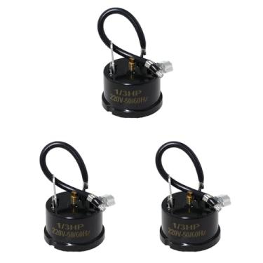 Imagem de Maxmoral 3 peças de protetores térmicos de sobrecarga para geladeira preta 1/3HP 250W compressor peça de reposição protetor térmico de sobrecarga para geladeira de carro e manutenção de freezer