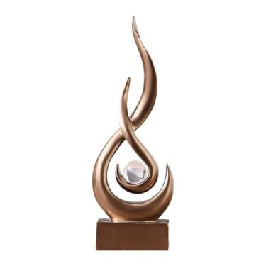 Imagem de Ioensy Estátua de resina, estatueta de mesa, decoração de arte com base estável, escultura de ornamento para peças centrais de mesa de armário de escritório