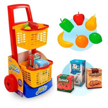 Imagem de Brinquedo Infantil Mercadinho Praia e Limpeza Faz de Conta com Acessór
