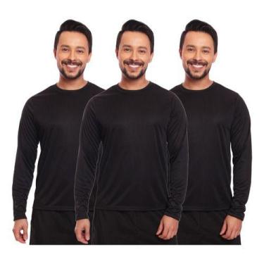 Imagem de Kit 3 Camisas Térmica Proteção Solar Frio E Calor Envio Já - MC Digita