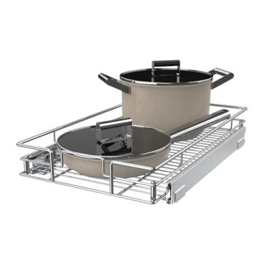 Imagem de Pulloutor Organizador de armário removível, 43 cm L x 53 cm P deslizante para armário de cozinha e organizador de gavetas, para armário em casa, despensa, banheiro, precisa de armário de 45,7 cm L e