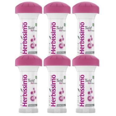 Imagem de Kit 6 Desodorante Twist Hibisco Herbíssimo 45G - Dana - Dana Cosmético