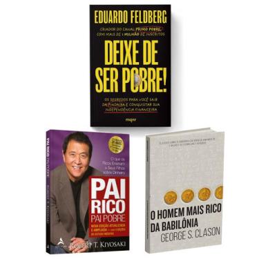 Imagem de Kit 3livros, Pai Rico, Pai Pobre + Deixe de Ser Pobre + O Homem Mais R