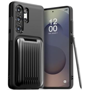 Imagem de VRS DESIGN Capa Orb Fit para Galaxy S25 Ultra (2025), capa carteira fina para cartão [3 cartões] Capa durável de design minimalista e elegante compatível com Samsung Galaxy S25 Ultra (preto fosco)