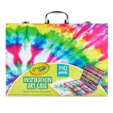Imagem de Estojo de arte Inspiration Crayola em rosa, presentes para crianças a partir de 5 anos, 140 unidades
