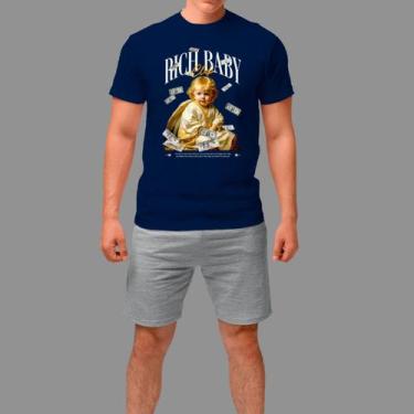 Imagem de Camisetas Básica Masculina Casual Moda De Rua Manga Curta Gola Redonda