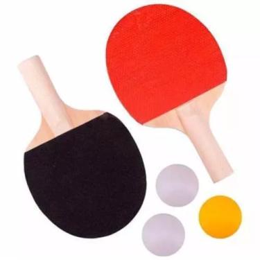 Imagem de Kit de Tênis de Mesa, 2 Raquetes e 3 Bolinhas, Conjunto Completo para Ping Pong