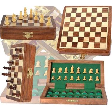 Imagem de Conjunto de Xadrez Magnético ChessBazar - Portátil e de Viagem (7x7cm)