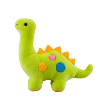Imagem de Dinossauro Verde Aquático Azul ou Verde Círculos Coloridos 18cm Pelúci