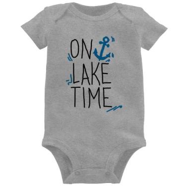 Imagem de Body Bebê On Lake Time - Foca na Moda, Cinza, P