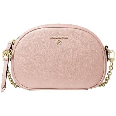 Imagem de Michael Kors Bolsa transversal oval pequena com pingente Jet Set para câmera, Rosa macio, One Size