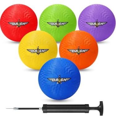 Imagem de Jerify 6 bolas de playground de 21 cm, bolas de kickball a granel, bolas infláveis coloridas para esportes, Dodgeball, Kickball para oficiais, brinquedos divertidos para uso interno e externo e