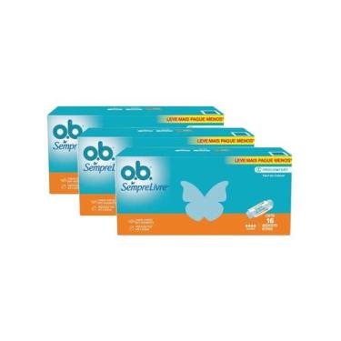 Imagem de Kit 3 Unidades Absorvente Interno O.B. Sempre Livre ProComfort Super 1