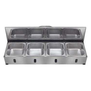 Imagem de Condimentadora Pizzarola Profissional Inox Bancada 4 Cubas G41 - Aisa