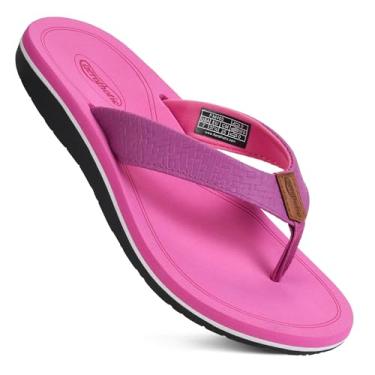 Imagem de AEROTHOTIC Chinelos femininos com suporte de arco – Slip On Recovery Plantar Fascite Alívio ortopédico – Sandálias femininas leves de amortecimento – Tapete de ioga para uso interno e externo, Solace