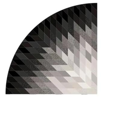 Imagem de Tapete de canto de área de um quarto de círculo, tapete decorativo fofo para sala de estar, tapetes de quarto, tapete de pelúcia, tapete de entrada macio, 1 peça, tapete B, 120x120cm