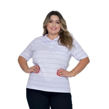 Imagem de Plus Size Camisa Gola Polo Branca - Pthirillo, G3
