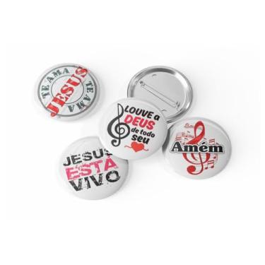 Imagem de kit com 4 Botons Broche Alfinete - Coleção Motivacional - Button, Pin
