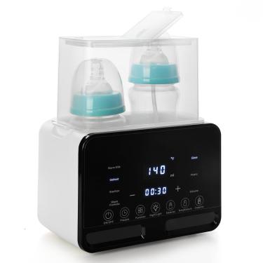 Imagem de Aquecedor de mamadeiras Lurui 6 em 1 com temporizador, capacidade para 2 mamadeiras