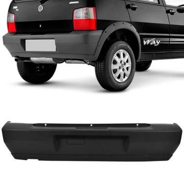Imagem de Parachoque Traseiro Fiat Uno Way Economy 2008 a 2011 Cinza Texturizado Dts