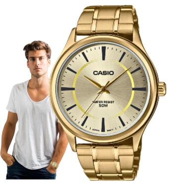 Imagem de Relógio Casio Masculino Analógico Aço Inóx Prova D'água 5 atm Quartz Casual Dourado LTC-100G-9EVDF
