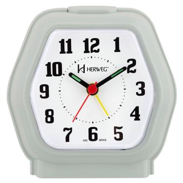 Imagem de Despertador Analógico Quartzo Herweg 2635 072 Verde Claro